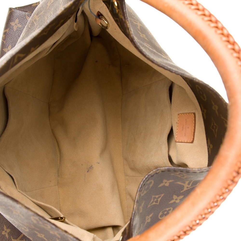 Louis Vuitton - Leather Brown Hobo Bag - Picture 5 of 5